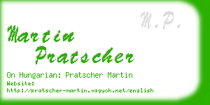 martin pratscher business card